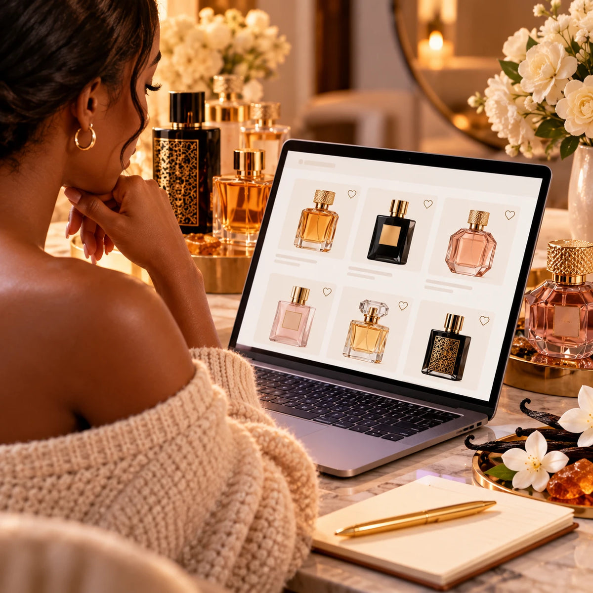 Comment choisir un parfum en ligne sans le sentir : la méthode en 5 minutes