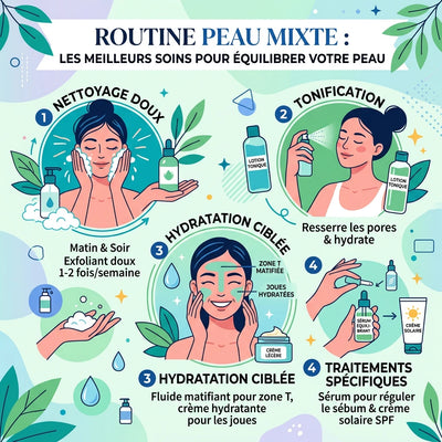 Routine peau mixte : les meilleurs soins pour équilibrer votre peau