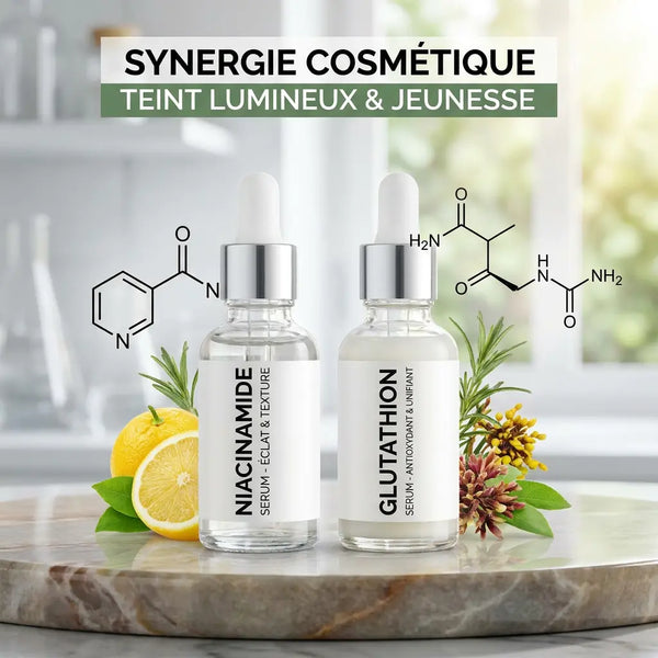 Glutathion + niacinamide : le duo éclat qui mérite sa place en cosmétique Elohé Beauty