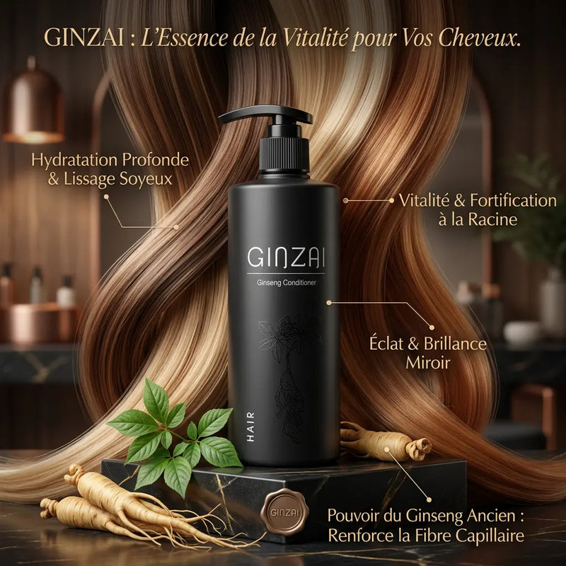 Après-shampooing au ginseng – Cheveux doux, brillants et renforcés - GINZAI - Elohé Beauty