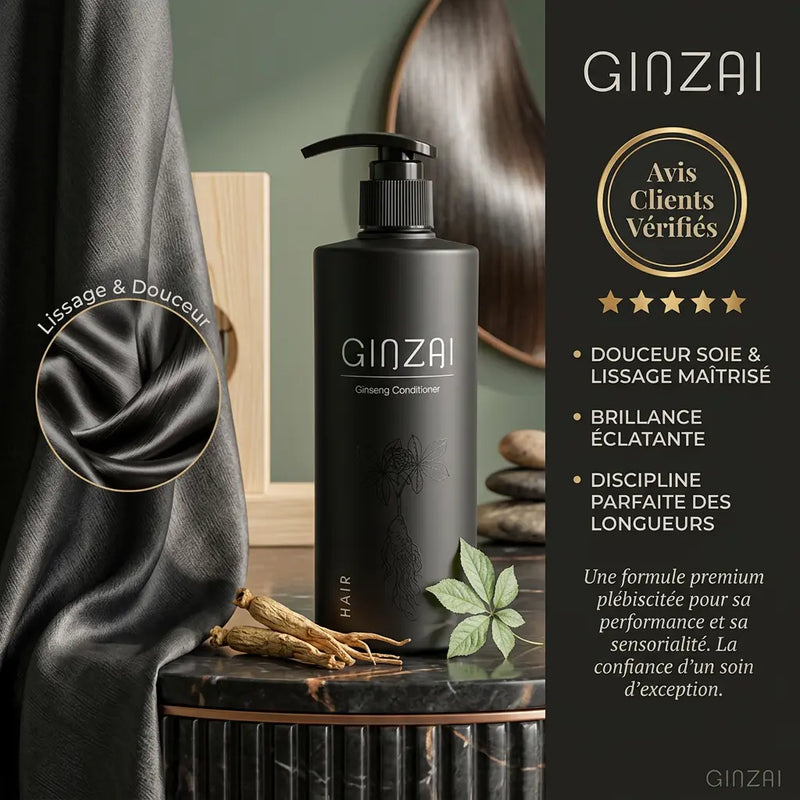 Après-shampooing au ginseng – Cheveux doux, brillants et renforcés - GINZAI - Elohé Beauty