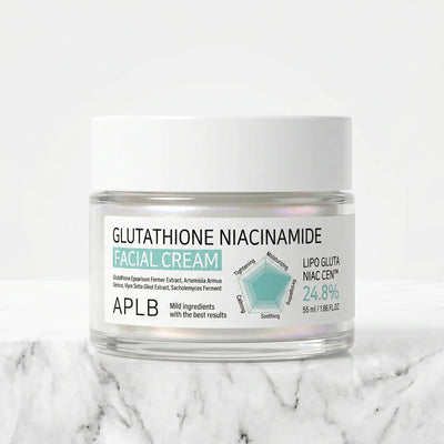 Crème Visage au Glutathion et à la Niacinamide 55g - Éclat, Hydratation & Teint Unifié - APLB APLB