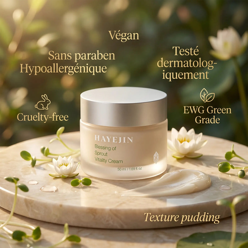 Crème visage Pudding Raffermissante aux Pousse de Plantes pour Hydratation Intense - HAYEJIN HAYEJIN