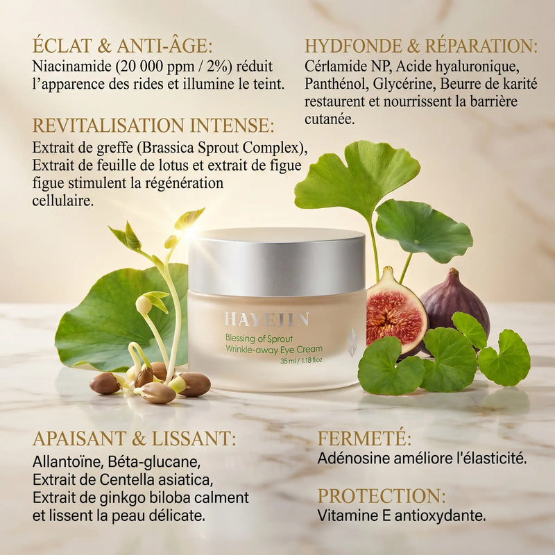 Crème Contour des Yeux Hypoallergénique aux Protéines Botaniques - HAYEJIN HAYEJIN
