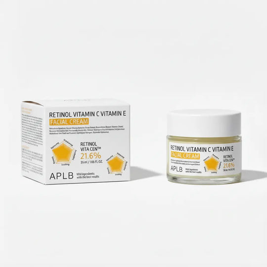 Crème Visage Rétinol Vitamine C & E 55 mg – Anti-Âget Éclat, Hydratation & Teint Unifié - APLB APLB