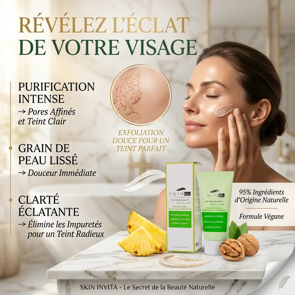 Gommage facial exfoliant et purifiant 50 mL - Vegan - Tous types de peaux - Elohé Beauty