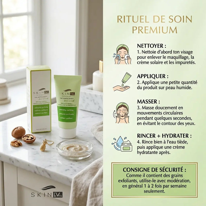 Gommage facial exfoliant et purifiant 50 mL - Vegan - Tous types de peaux - Elohé Beauty