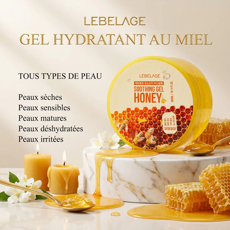Gel Nourrissant, apaisant & cicatrisant 300 ml à l'extrait de Miel - Corps & Visage - Elohé Beauty