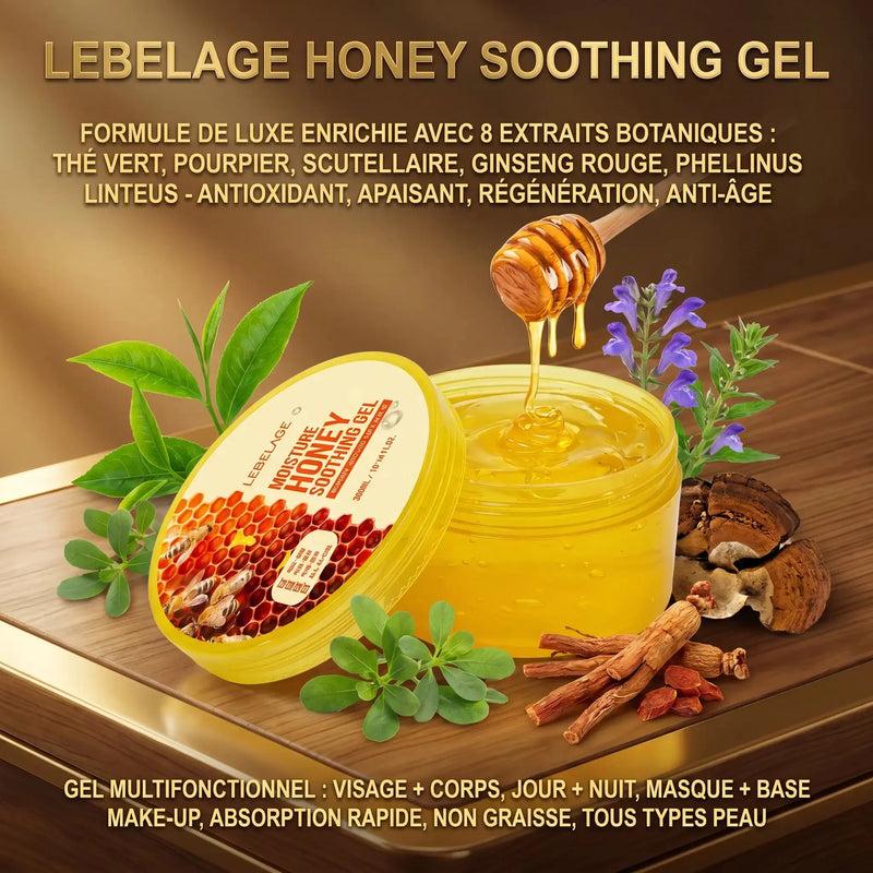 Gel Nourrissant, apaisant & cicatrisant 300 ml à l'extrait de Miel - Corps & Visage - Elohé Beauty
