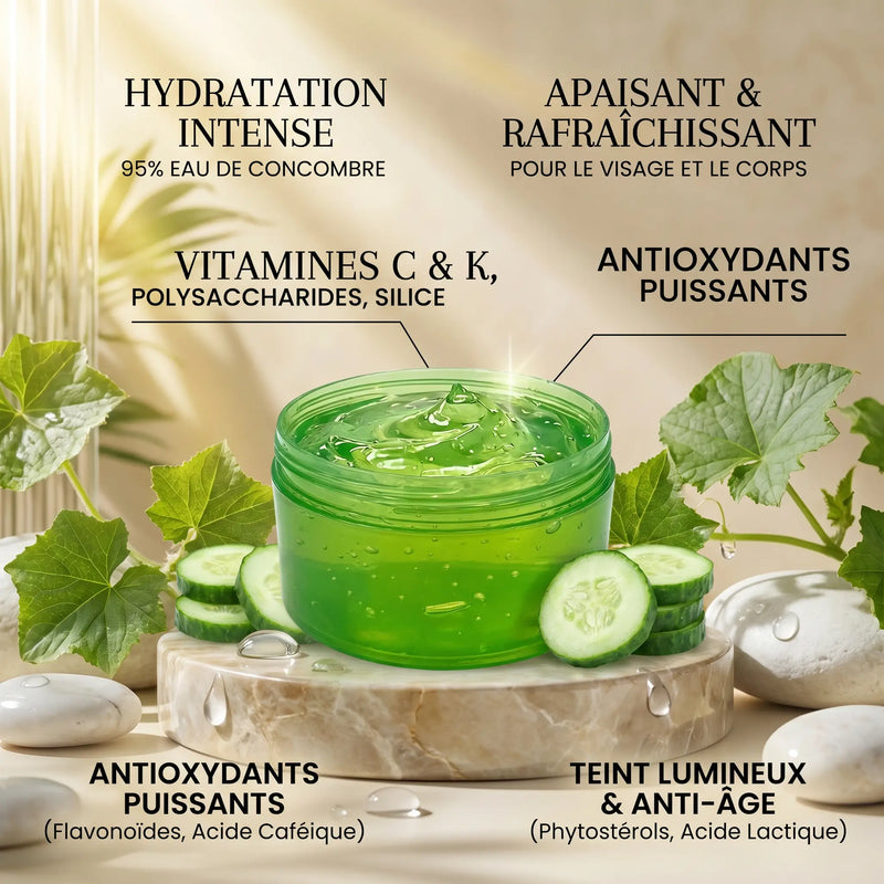 Gel Apaisant à l’Extrait de Concombre 300ml - Corps & Visage - Elohé Beauty