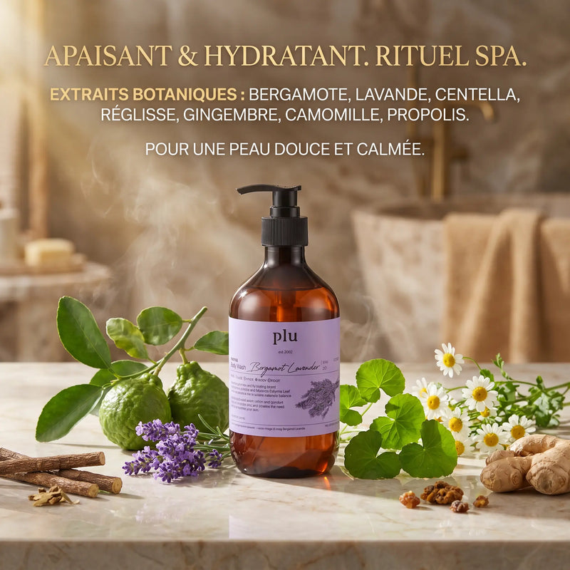 Gel Douche 500 ml - Bergamote & Lavande Calmante - PLU PLU