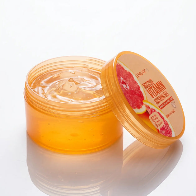 Anti-Flecken, antioxidierendes und festigendes Strahlkraft-Gel 300 ml mit Vitamin-C-Extrakt – Gesicht & Körper Lebelage