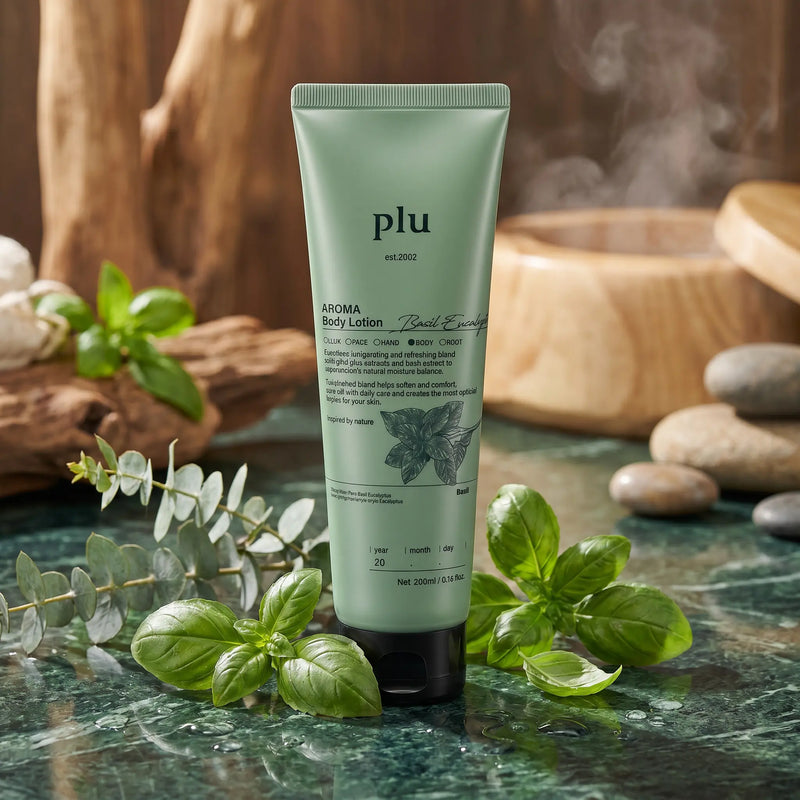 Lotion Corporelle 200 ml - Hydratante & Rafraîchissante - Eucalyptus & Basilic - PLU PLU