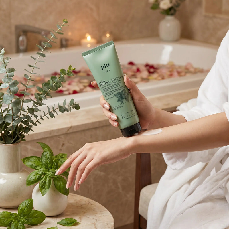 Lotion Corporelle 200 ml - Hydratante & Rafraîchissante - Eucalyptus & Basilic - PLU PLU