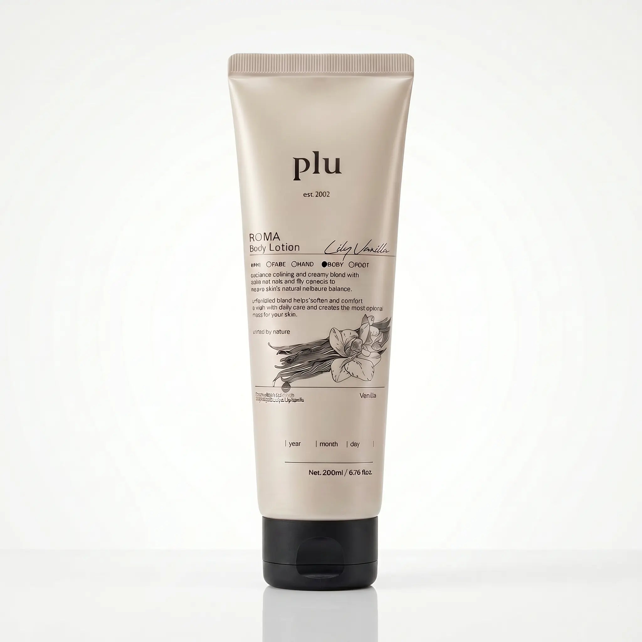 Lotion Corporelle 200 ml - Hydratante - Vanille & Lys - PLU PLU