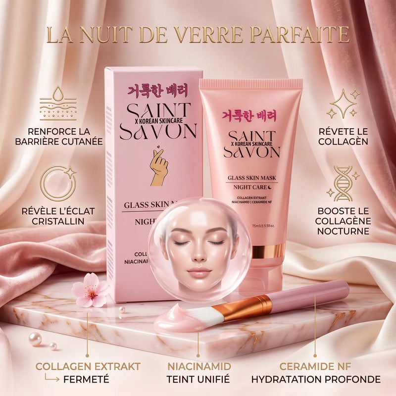 Masque Glass Skin 75ml - Pinceau inclus  – Soin coréen premium - Elohé Beauty