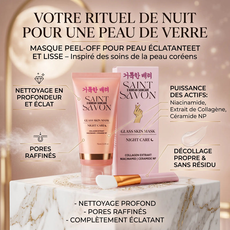 Masque Glass Skin 75ml - Pinceau inclus  – Soin coréen premium - Elohé Beauty