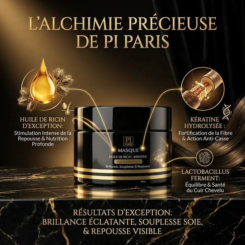 Masque Ricin – Soin capillaire pousse et hydratation intense - Tous types de cheveux Parfuminspireparis