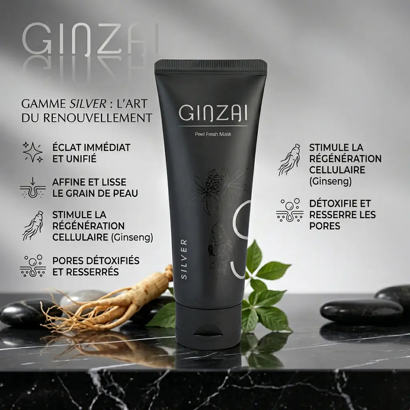 Masque exfoliant au ginseng, éclat et douceur du visage - GINZAI - Elohé Beauty