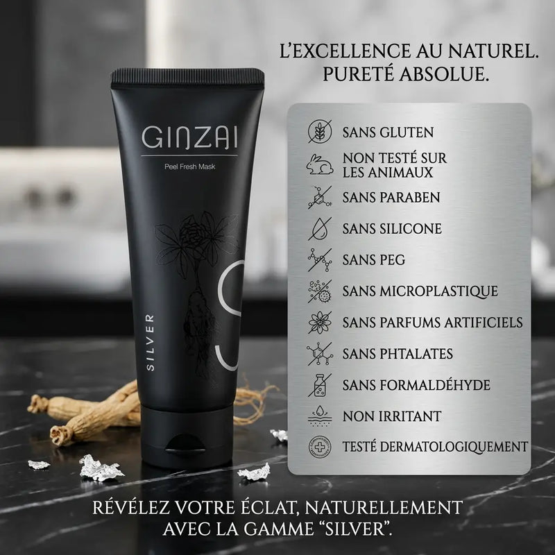 Masque exfoliant au ginseng, éclat et douceur du visage - GINZAI - Elohé Beauty