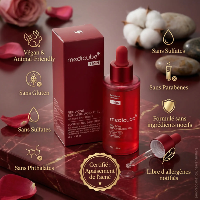 Red Acne Succinic Acid Peel 40g – Peeling à l’Acide Succinique Contre l’Acné Rouge – Medicube Medicube