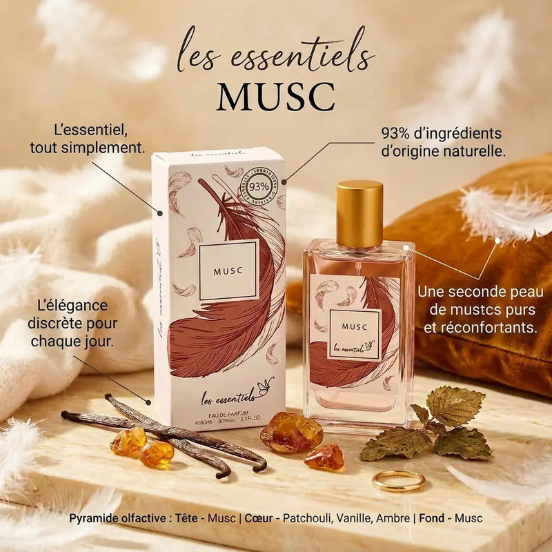Musc – Eau de Parfum 80 ml - Parfum Mixte - Longue tenue L'Office des Parfums