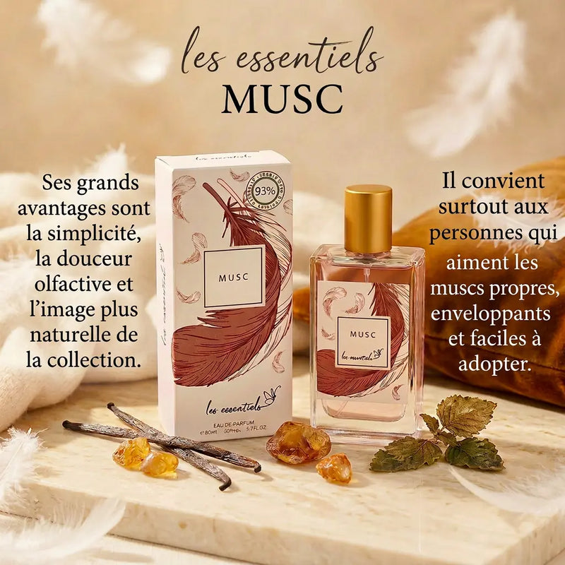 Musc – Eau de Parfum 80 ml - Parfum Mixte - Longue tenue L'Office des Parfums