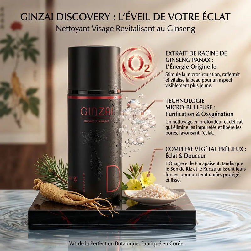 Nettoyant visage au Ginseng - Bubble Cleanser - Ginzai Ginzai