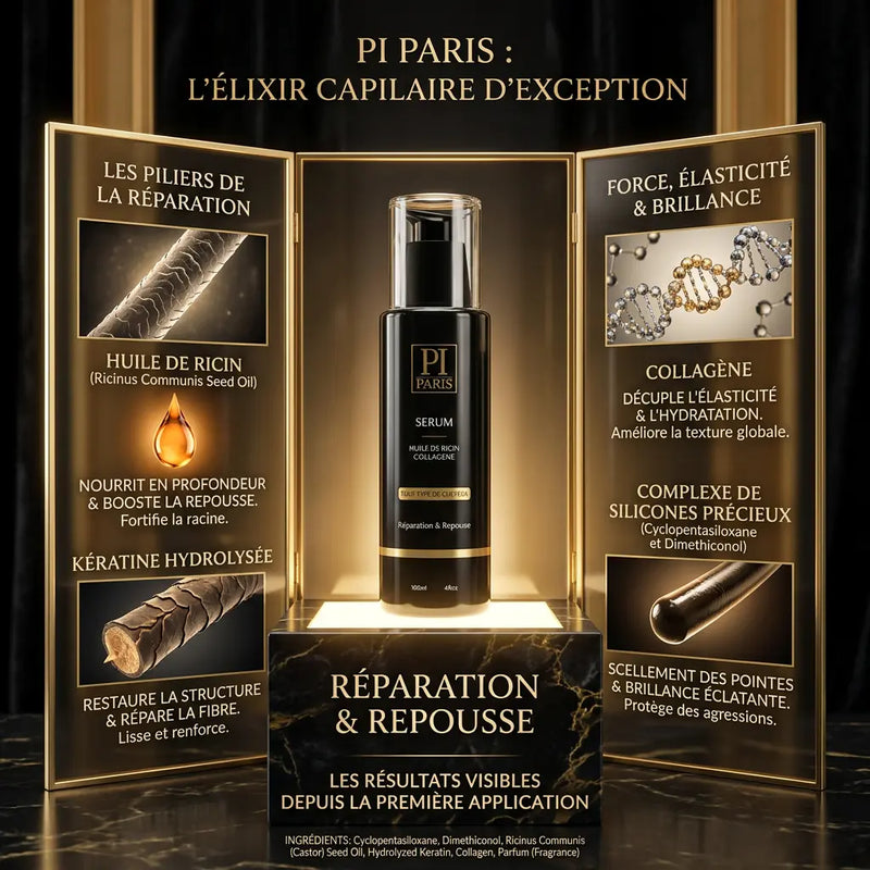 Sérum à l'huile de ricin - RepousseCheveux & Hydratation - Tous types de cheveux Parfuminspireparis