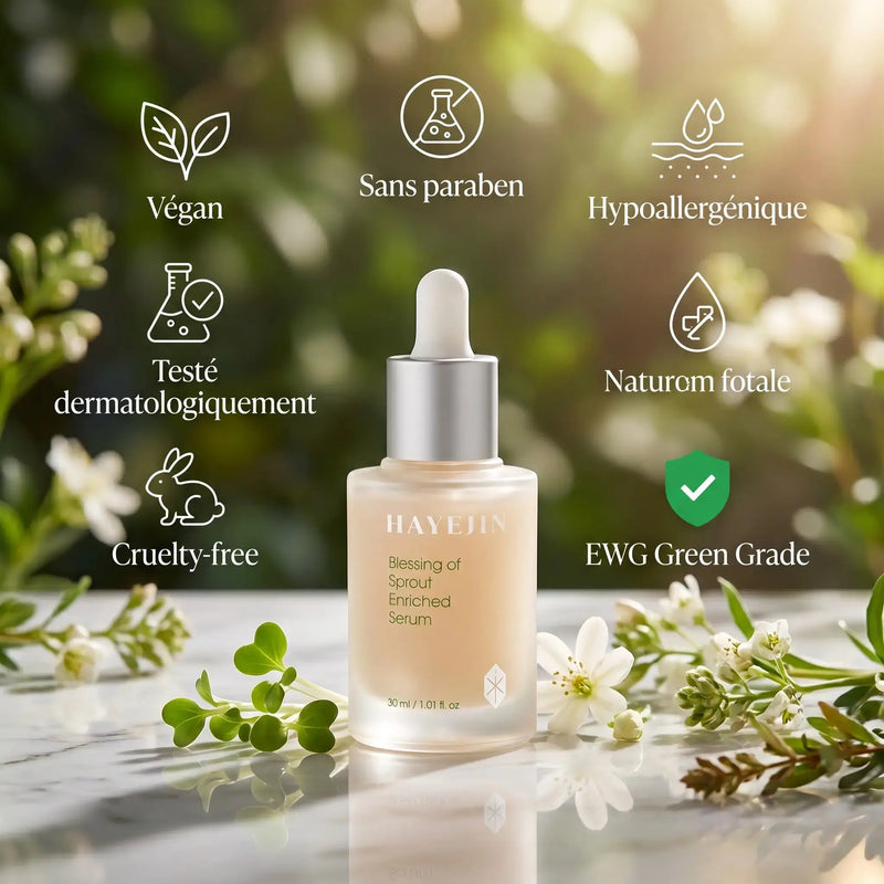 Sérum Facial Enrichi & Régénérant aux Extraits de Bourgeons de Fleurs 30 ml - HAYEJIN HAYEJIN