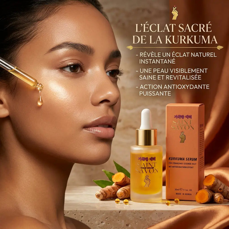 Sérum au Curcuma 30 ml - Teint lumineux, unifié & éclatant – Soin coréen premium - Elohé Beauty