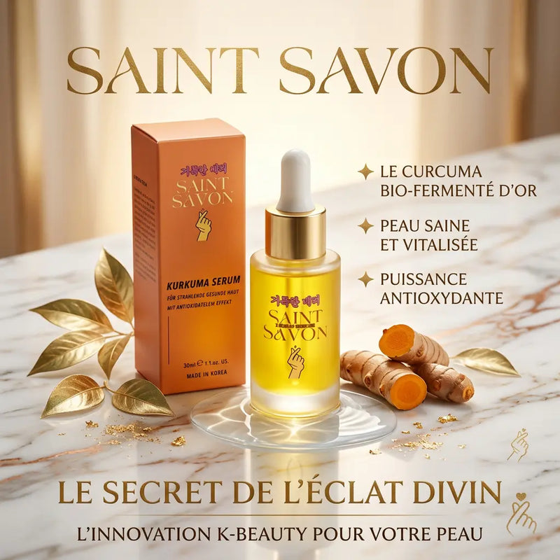 Sérum au Curcuma 30 ml - Teint lumineux, unifié & éclatant – Soin coréen premium - Elohé Beauty