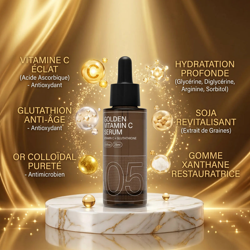 Sérum à la Vitamine C Dorée - Éclat, collagène et teint uniforme - Routinely Routinely