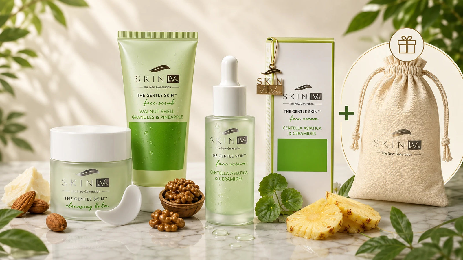 Routine Visage Vegan Skin IV – 4 Soins pour Tous Types de Peau, Même Sensible Elohé Beauty