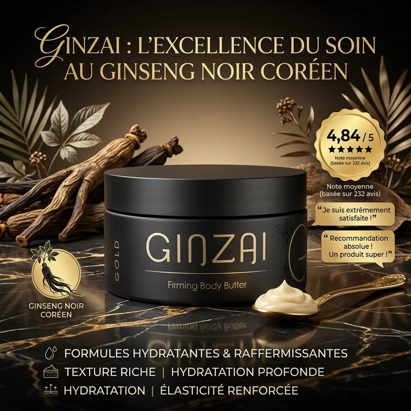Beurre corporel raffermissant au ginseng – Peau nourrie, lisse et tonifiée - GINZAI - Elohé Beauty