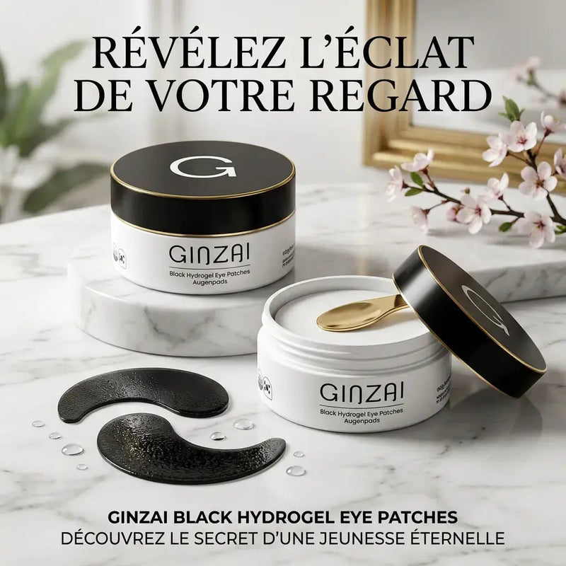Patchs Yeux Hydrogel Noirs au Ginseng - Regard Lisse & Éclat - GINZAI Ginzai
